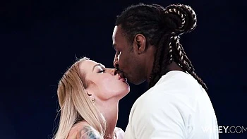 Awesome interracial sex with a long-legged whitey Saint LaRose