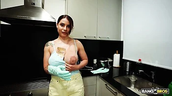 Inked chick with big boobs Lulita Star fucked in the doggy style