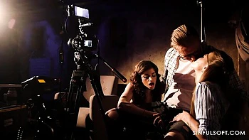 FFM artistic fuck in the missionary pose with Nicole Rae and Olivia Sparkle