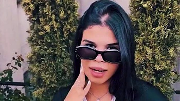 Outdoor no nude posing session with a hot curvy brunette