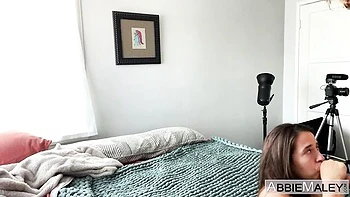 An awesome doggy style fuck with a long-legged brunette Abbie Maley