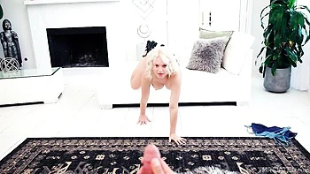 Black dude with a big penis orally fucked a gorgeous blondie Annaleigh Reno