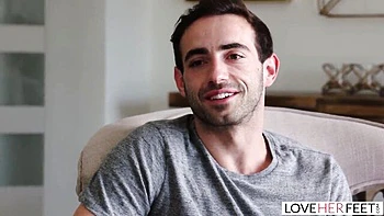 Love Her Films featuring Alex Coal's cum on feet action