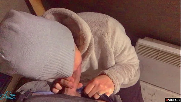 Horny co-worker creampied after working