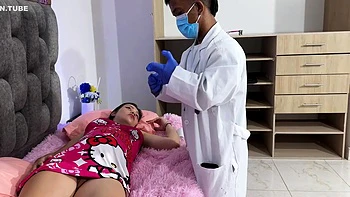 I Call My Little Gynecologist To See How My Pregnancy Process Is Going, The Very Horny One Ends Up Putting His Huge Cock In My Pussy