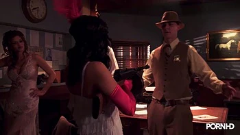 Andy san Dimas + Madeyln Marie + Riley Evans Serving the officers: Blowjob, Cowgirl  Blonde Porn