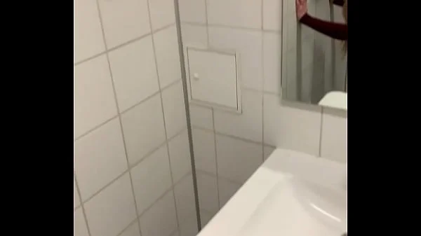 Went into the airport bathroom with SugarNadya, stripped her and fucked her hard, CUM all over her ass