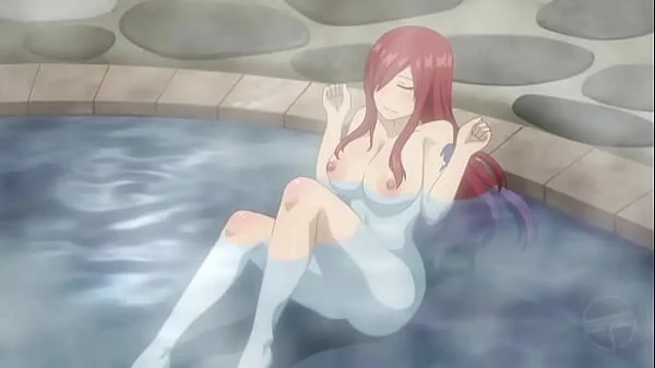 Fairy Tail OVA bath scene [nude filter]