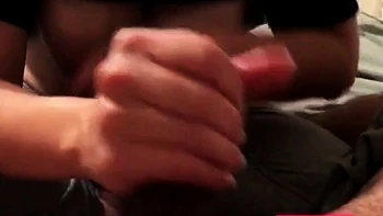 Busty Girl Gives Husband a Steamy Handjob