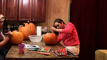 Red & Adriana: Carving Pumpkins