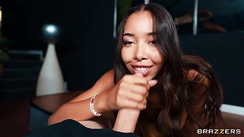 Blowjob clip with mystery Lia Lin from Brazzers Exxtra