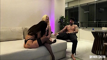 Stellar Bluue, Matheus Castro And Vivian Lola - Levei Uma Loirinha Safada De Presente Para Minha Namorada - Menage - Teaser - Collab