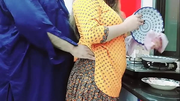 Full Video : House wife Anal Fucked in Kitchen While Cleaning Plates With Very Hot Clear Hindi Voice