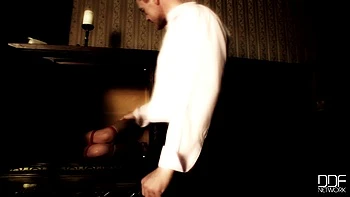 Beautiful babe is bound & closed