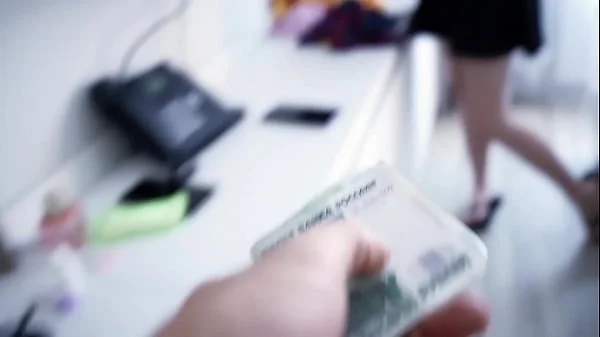 Cleaning the room and blowjob