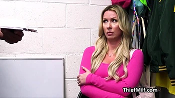 Yoga Equipment Stealing Stepmommy Screwed On The Office Floor