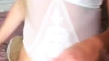 Daddyswallet Masturbates In White Lingerie With Dildo