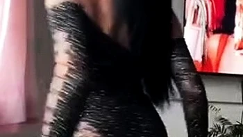 Trans babe in a sensual solo play ,exploring herself deeply