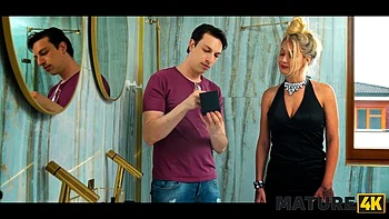 MATURE4K. My wet pussy is excited for your fingers inside: Blowjob, Doggy  Cowgirl Porn