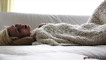 First class morning solo with a long-legged blonde Tracy Loves