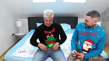 Maddy Black's Anal Squirting Taboo Threesome on Christmas Eve