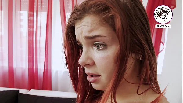 Beautiful tiny redhead gets punished