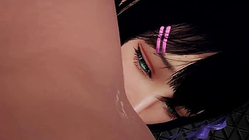 Close up facesitting : 3D Hentai