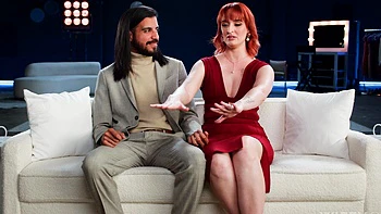 Redhead milf Queen Mirage gets her shaved pussy gapped by bbc