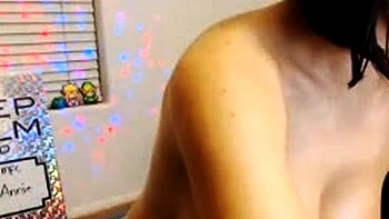 Busty brunette with big boobs rides cock