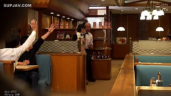 Japanese Babe wearing revealing bunny suit having sex