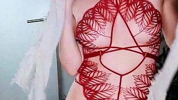 Stunning amateur blonde in lingerie fucked hard