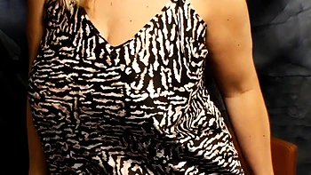 Hot blonde with big boobs solo