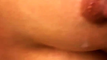 Brunette amateur babe strips off and masturbates