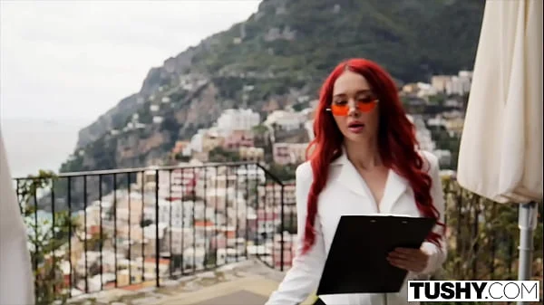 TUSHY Purple Bitch has intense anal sex with hotel manager