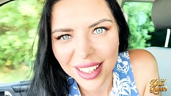 Kira Queen Is Rescued From The Road And Fucks Her Helpful Driver