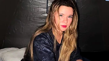 Blonde babe caught stroking in school camp - Anal and