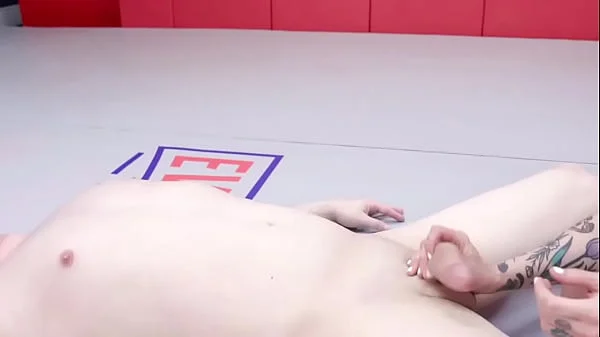 Vanessa Vega vs Marcelo Wrestle With A Load Of Cum On the Line