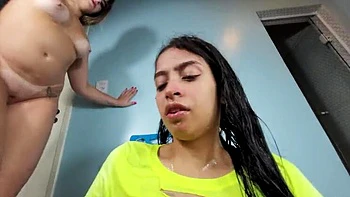 Lesbian Pee Drinking - Sweet Young Girls Swallow Piss in Shower HD