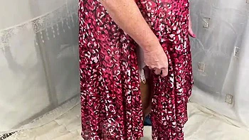 Big Natural Tits Stepaunty Sandra Strips in Lingerie & Stockings