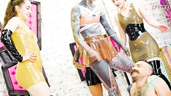 Anuskatzz and Lily's small tits scene