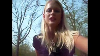 German Teen Blondehexe Caught Jerking Off Gets Wild Outdoor Fuck & Cum Swallow
