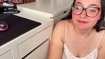 Naf y Nach Blowjob Interruption - Cum in Mouth on Big Natural Tits Teen