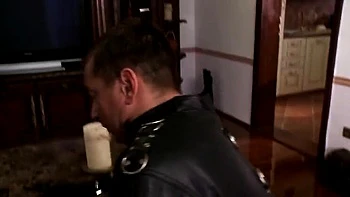 Brunette MILF in Leather Bondage - Rough BDSM Domination & Foot Worship