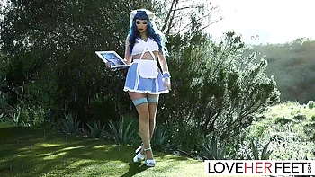 Cosplay sex with cover-girl Jewelz Blu from Love Her Feet
