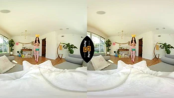 EasterBunny: Blowjob, Cowgirl  Brunette VR Porn