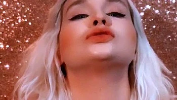 Cute blonde with big boobs solo