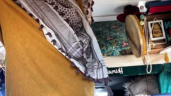 Amateur striptease and Solo masturbation