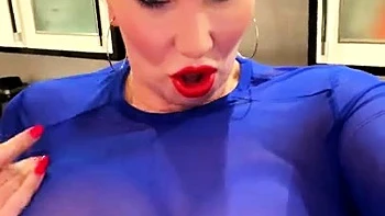 Great Big Boobs On Masturbating Redhead