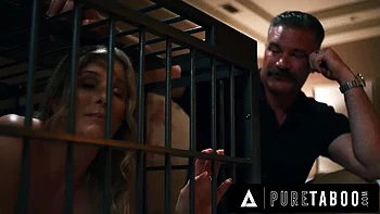 Naive Nina White Finds MILF Neighbor Cory Chase Locked in Cage By Creepy Husband - Big Tits Lesbian Bondage