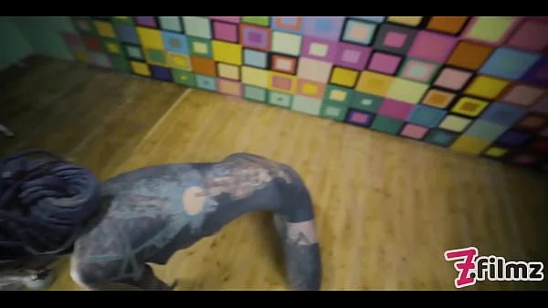 Tattoo couple HARD POV SEX - ANAL fuck, gapes, sloppy BJ, anal creampie, female orgasm